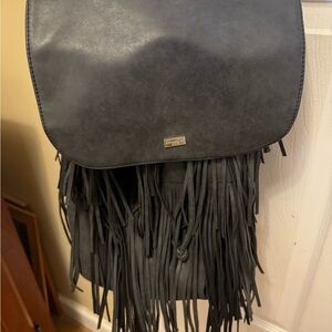 Fringe Leather Backpack